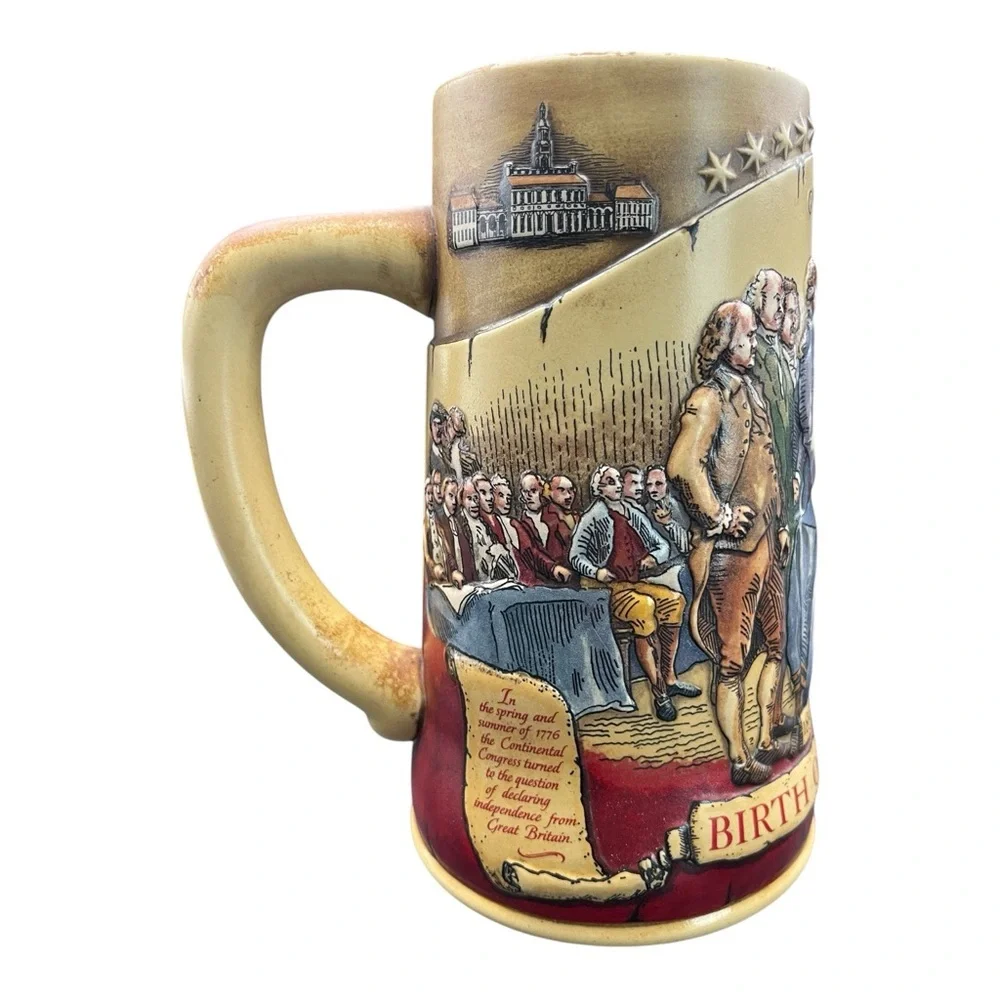 Vtg Miller High Life Birth of a Nation Beer Stein 2nd Series 1992 Limited Ed Mug - Picture 3 of 6
